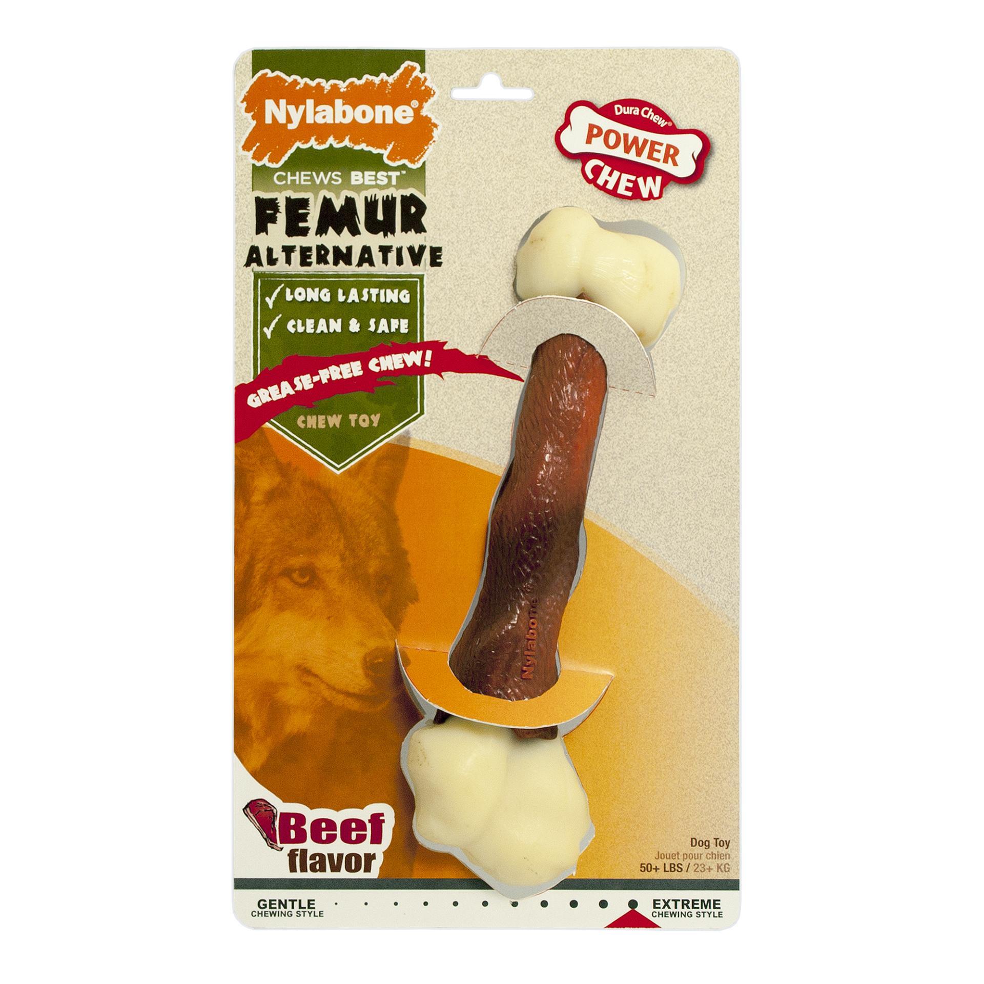 Nylabone XL Femur Bone Alternative Beef Flavour - EXTREME CHEWERS - Chew toy - Browns Pet Range