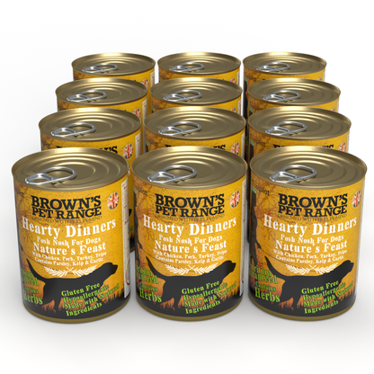 Brown's Hearty Dinner's | Posh Nosh For Dogs | Nature's Feast - BROWNS PET RANGE