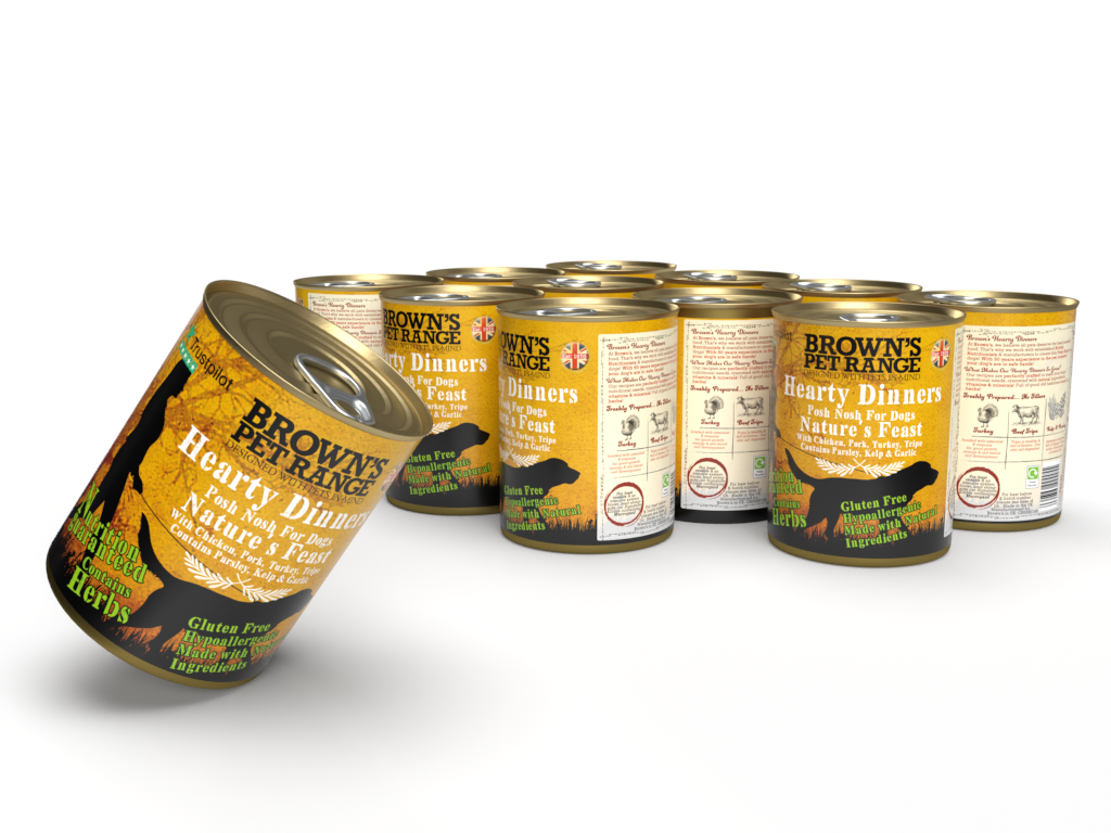 Brown's Hearty Dinner's | Posh Nosh For Dogs | Nature's Feast - BROWNS PET RANGE