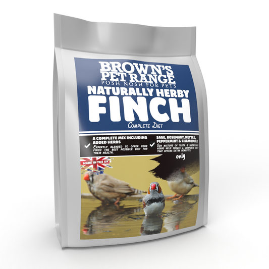 Posh Nosh for Finches | Naturally Herby Foreign Finch Mix - BROWNS PET RANGE