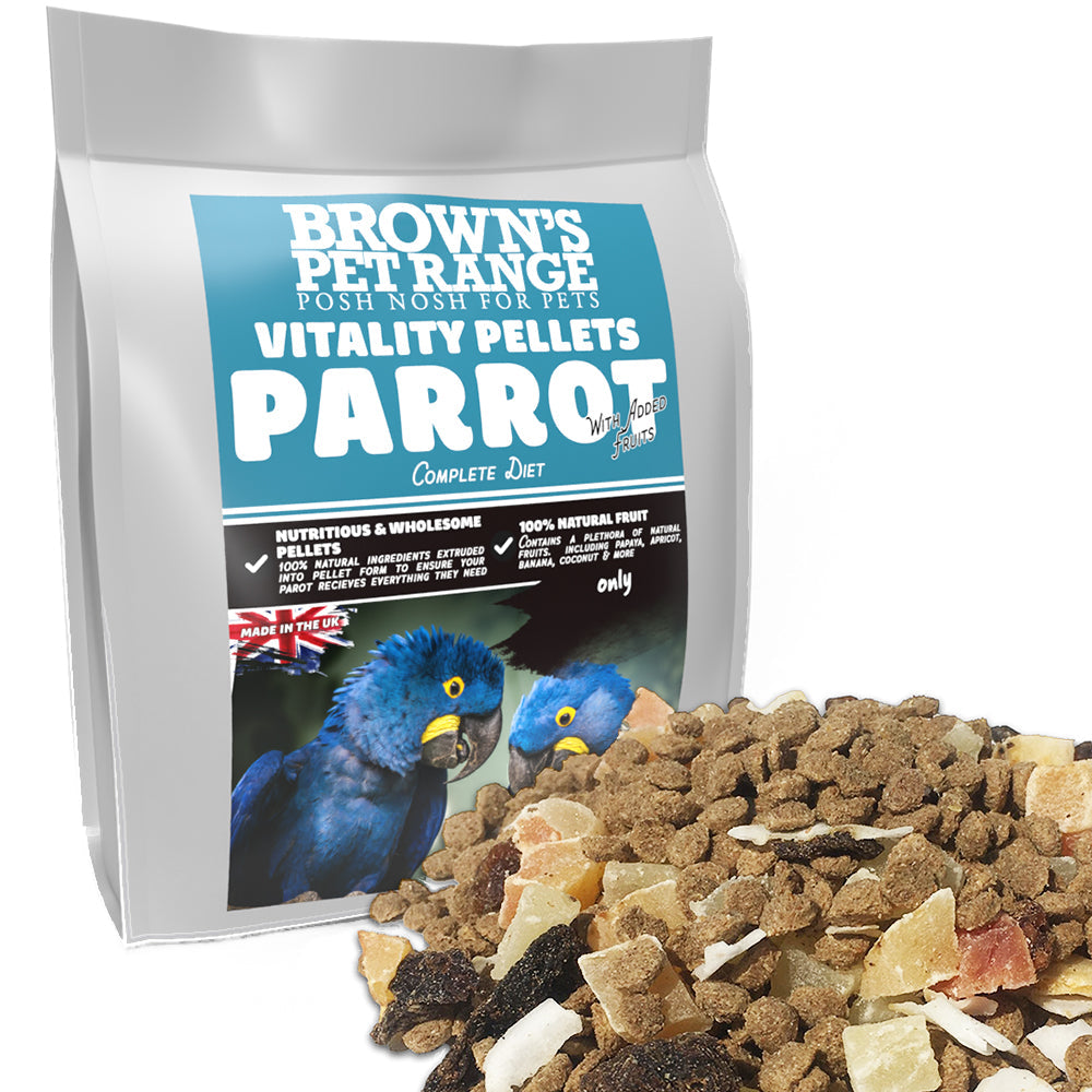 Posh Nosh for Parrots | Vitality Pellets with Added Fruit Diet - BROWNS PET RANGE