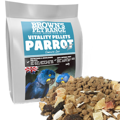 Posh Nosh for Parrots | Vitality Pellets with Added Fruit Diet - BROWNS PET RANGE