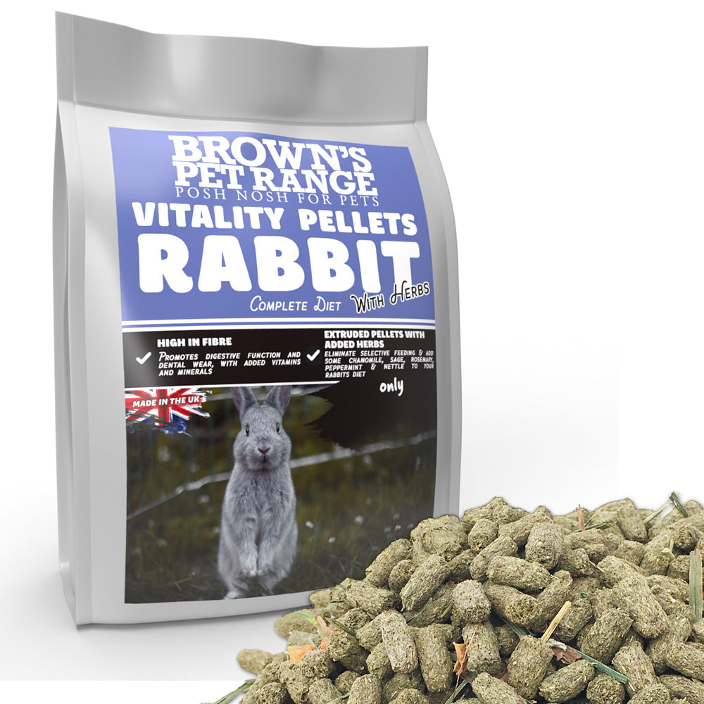 Posh Nosh for Rabbits | Naturally Herby Vitality Pellet - BROWNS PET RANGE