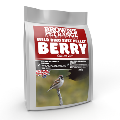 Posh Nosh for Wild Birds | Berry Suet Pellets - BROWNS PET RANGE