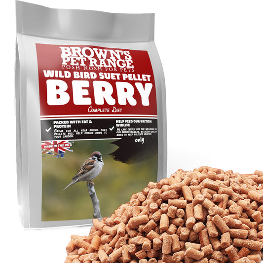 Posh Nosh for Wild Birds | Berry Suet Pellets - BROWNS PET RANGE