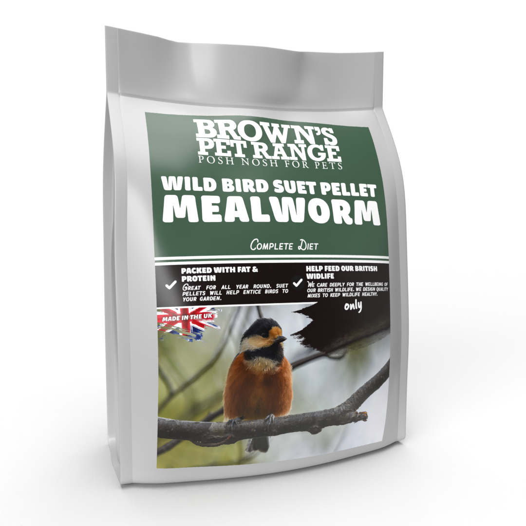 Posh Nosh for Wild Birds | Mealworm Suet Pellets - BROWNS PET RANGE