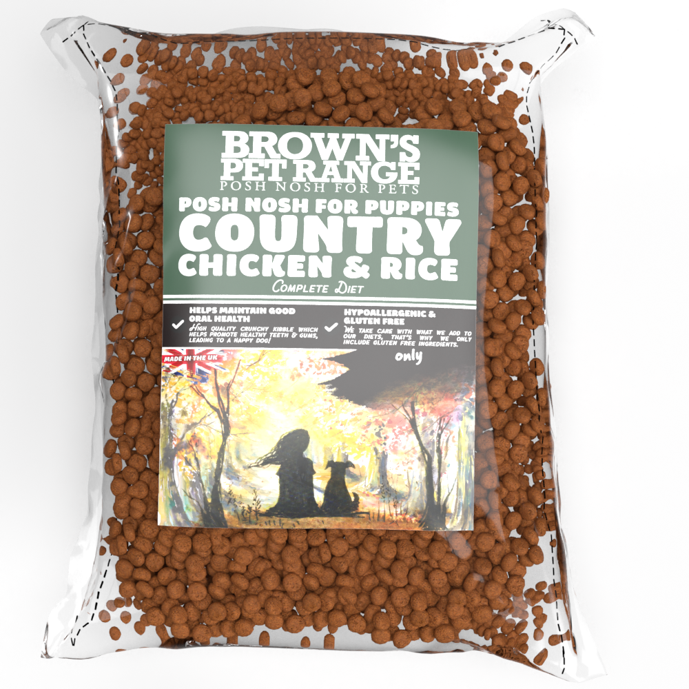 Country Chicken & Rice | Posh Nosh For Puppies - BROWNS PET RANGE