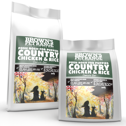 Country Chicken & Rice | Posh Nosh For Puppies - BROWNS PET RANGE