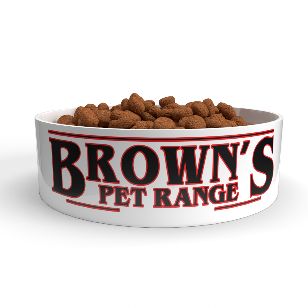 Stranger Things Personalised Named Dog Bowl - BROWNS PET RANGE