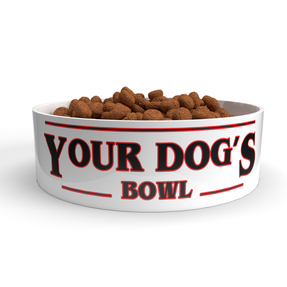 Stranger Things Personalised Named Dog Bowl - BROWNS PET RANGE