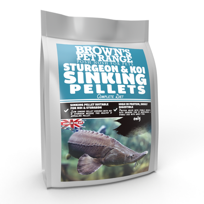 Brown's Pond Food | Sturgeon & Koi Sinking Pellet - BROWNS PET RANGE