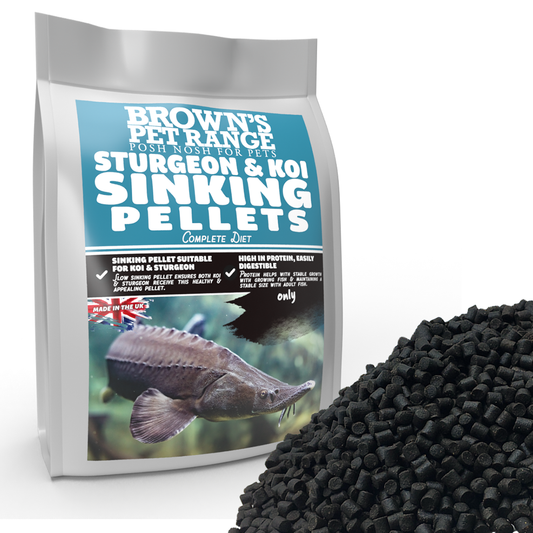 Brown's Pond Food | Sturgeon & Koi Sinking Pellet - BROWNS PET RANGE