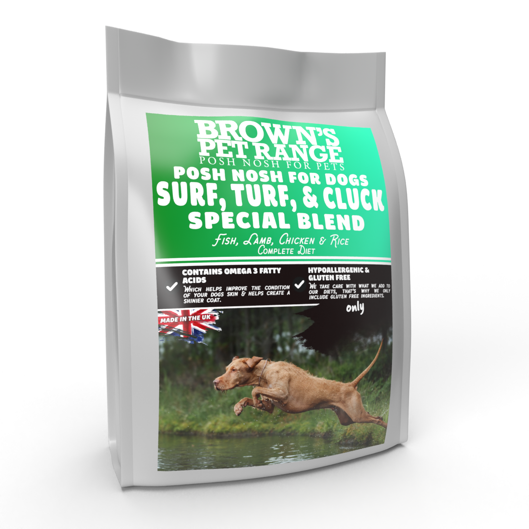 Surf, Turf & Cluck | Posh Nosh For Dogs - BROWNS PET RANGE