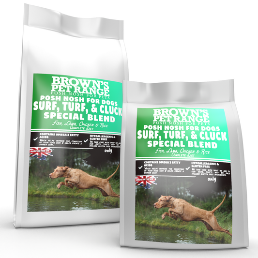 Surf, Turf & Cluck | Posh Nosh For Dogs - BROWNS PET RANGE