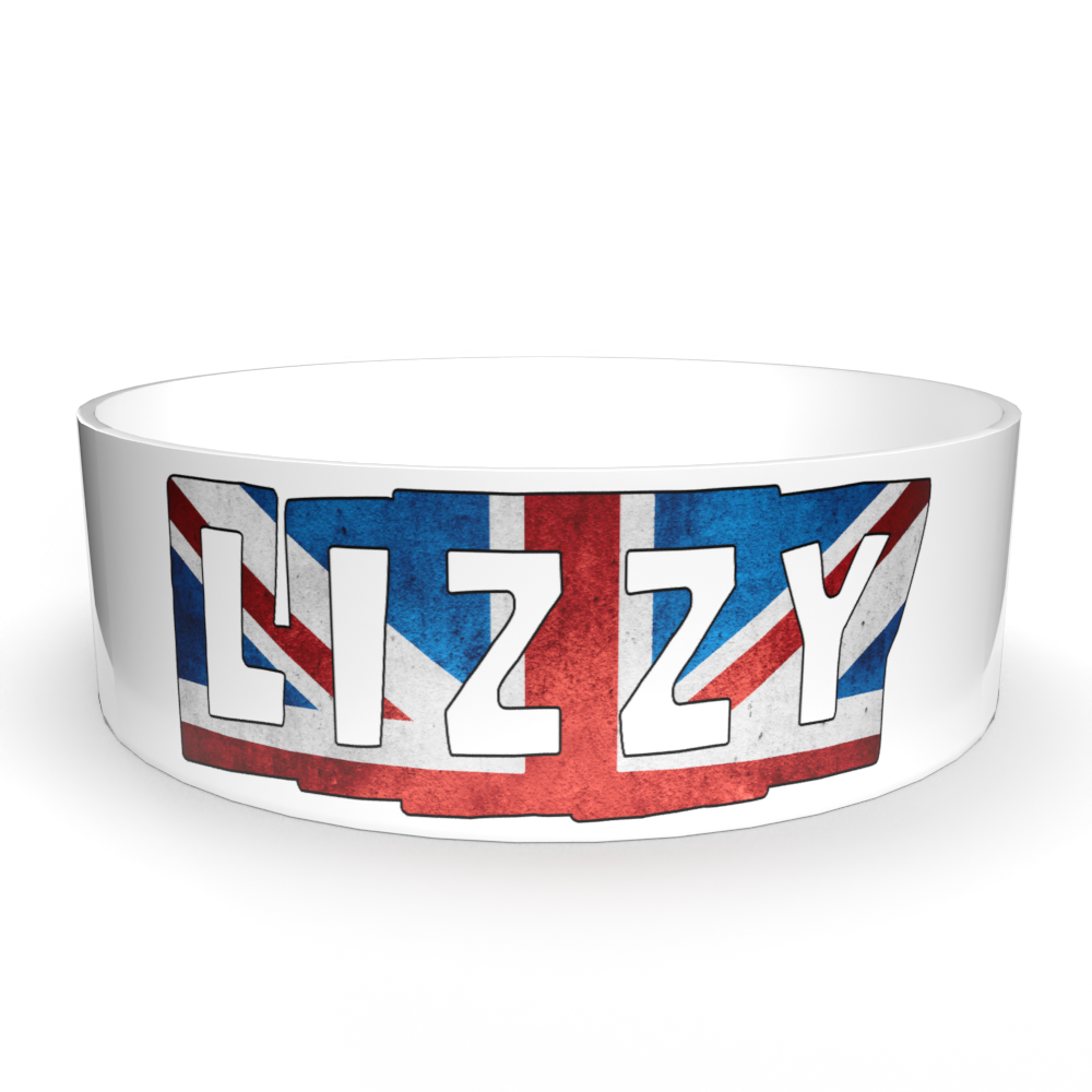 Union jack Personalised Named Dog Bowl - BROWNS PET RANGE