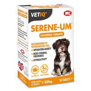 VetIQ Serene-UM Calming Tablets | For Dogs and Cats | 1-20Kg | 30 Tablets -  - Browns Pet Range