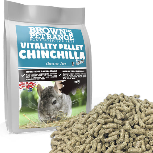 Vitality Pellet | Posh Nosh for Chinchillas & Degus - BROWNS PET RANGE