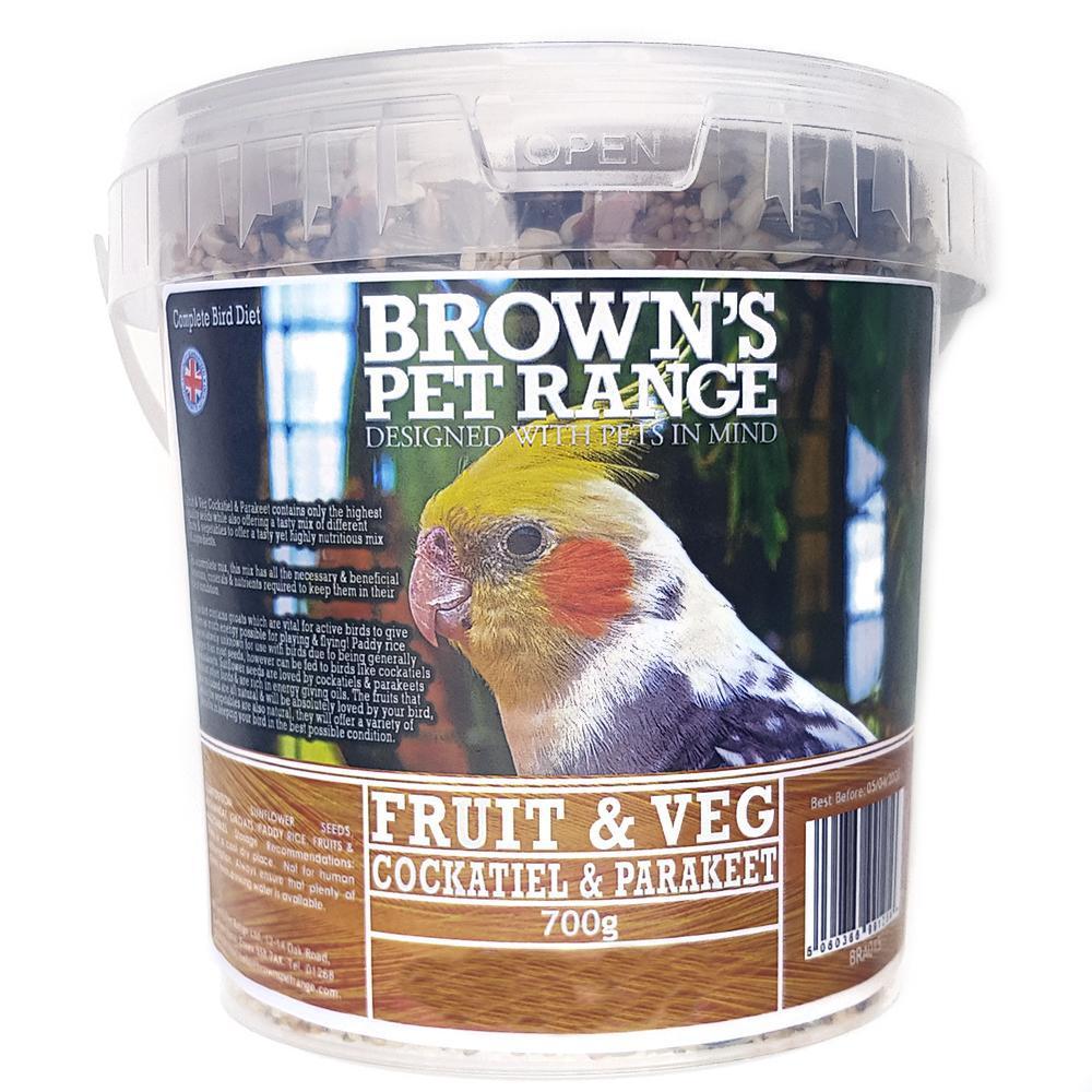 Brown's Bird Food | Fruit & Veg Cockatiel & Parakeet Mix - Bird Food - Browns Pet Range